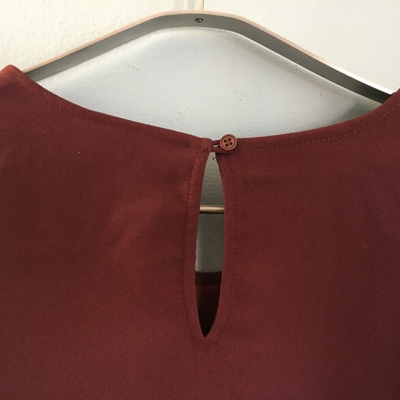 NWT Talbots Burgundy bottom knot blouse - Picture 6 of 8